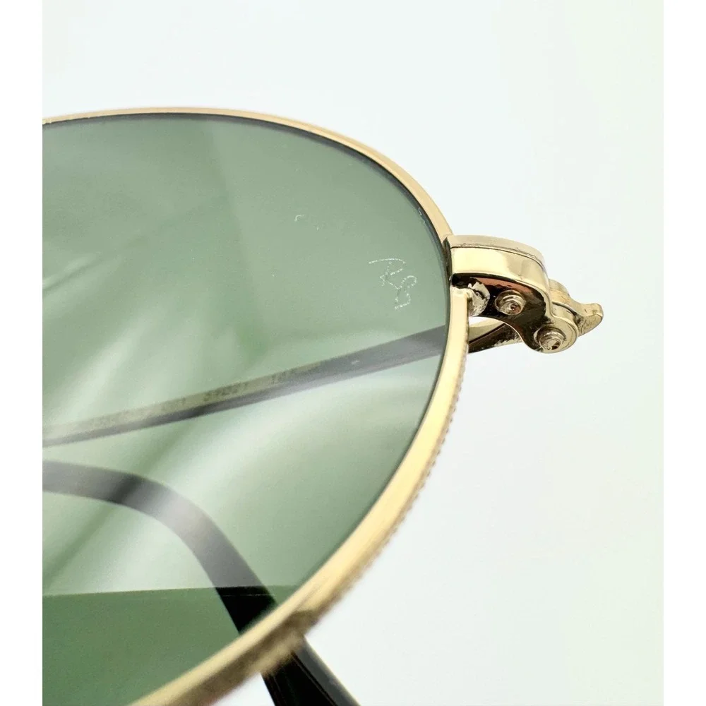 Ray Ban RB3547-N Oval Flat Lenses Gold Y2K Sunglasses 001 51-21 Made in Italy